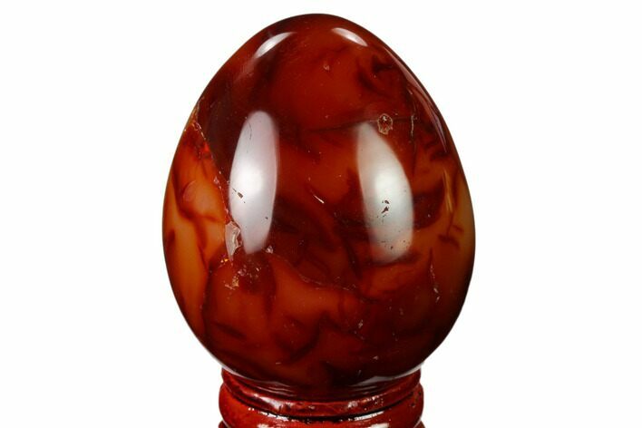 Colorful, Polished Carnelian Agate Egg - Madagascar #172702